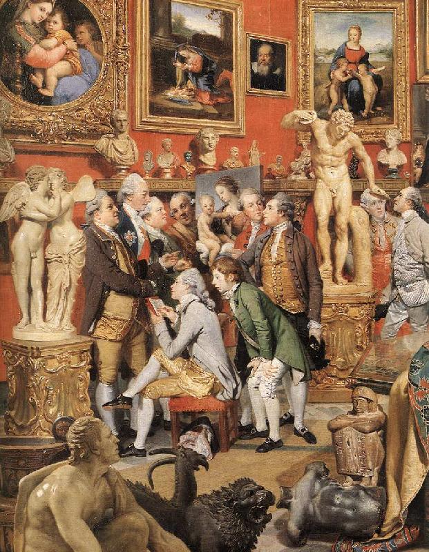 ZOFFANY  Johann The Tribuna of the Uffizi (detail) Germany oil painting art